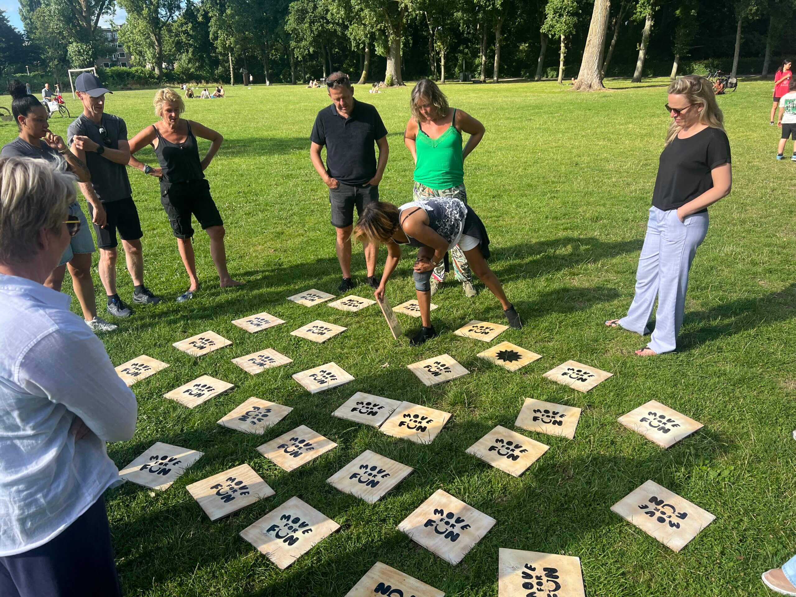 Reuze memory teamuitje Teambuilding bij Move For Fun in het Westland en Zuid-Holland