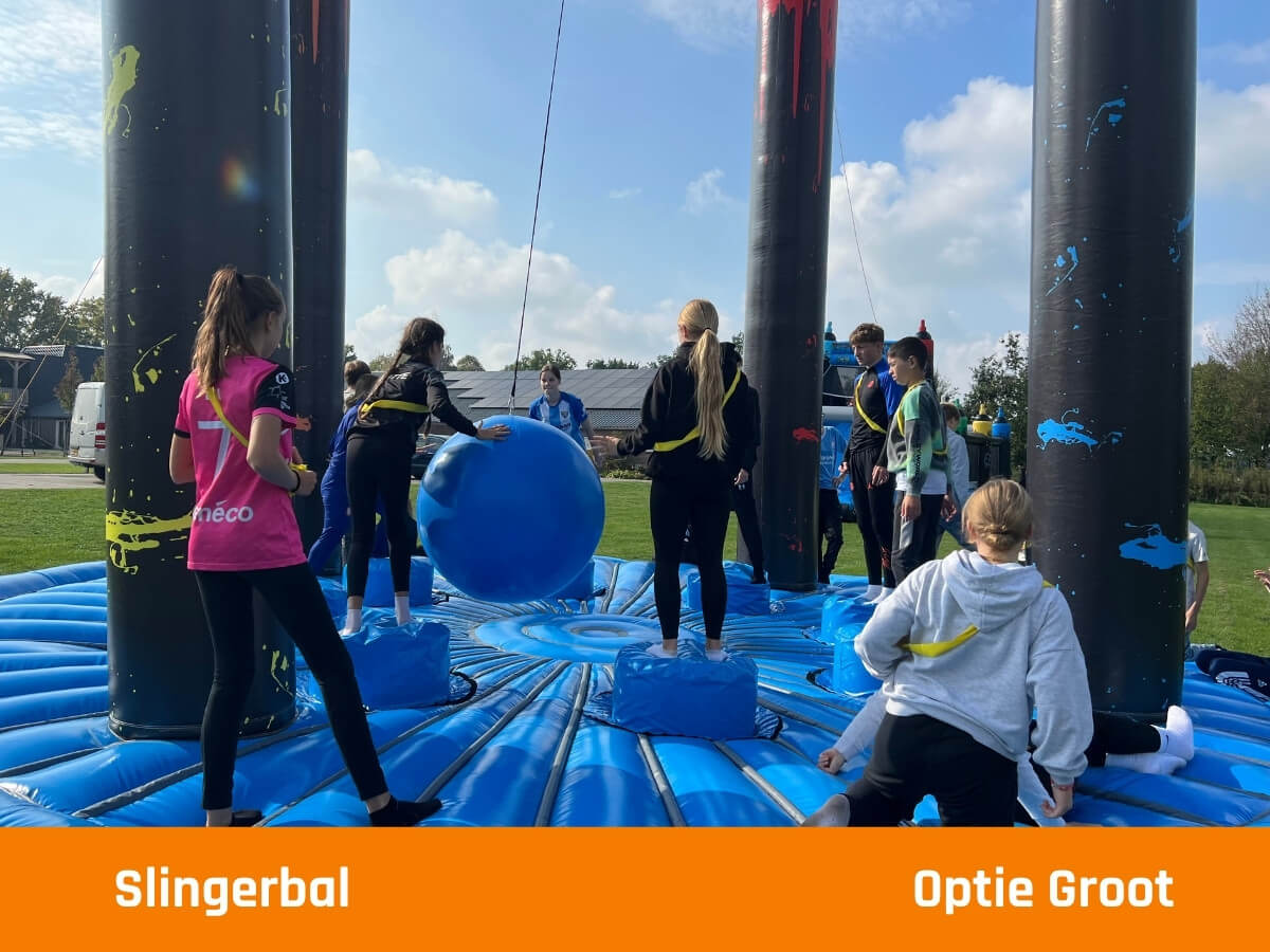 slingerbal-sportdag-kamp Sportdag tijdens een kamp van de middelbare school
