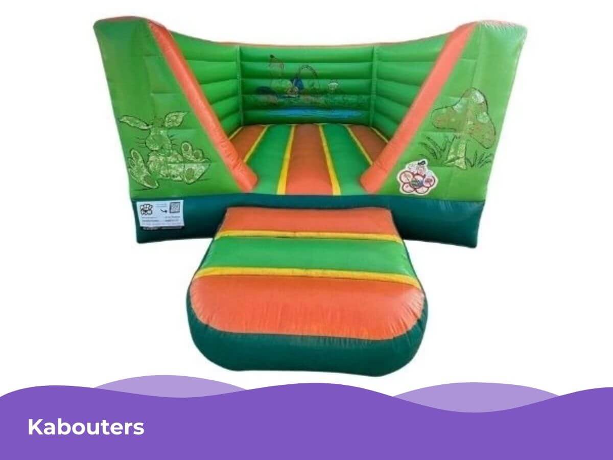 Springkussen Kabouters bij Mix Feestje – Kinderfeestje Westland Groen springkussen met kabouters bij een Mix Feestje kinderfeestje in Westland